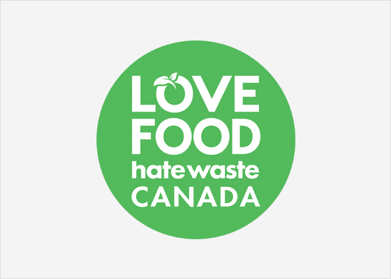 Love Food Hate Waste Canada logo.