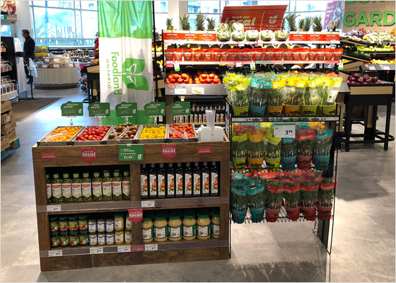 Bulk Tomato bar on display in a store.