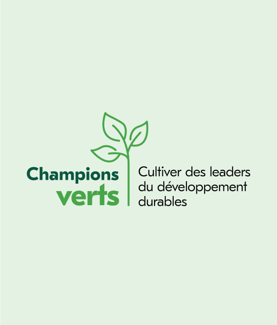 Text reading," cultiver des leaders du developpement durables."