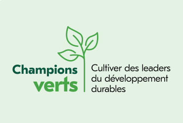 Text reading," cultiver des leaders du developpement durables."